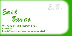 emil barcs business card